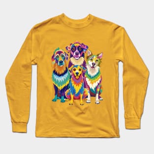 Tie-Dye Dogs Family Long Sleeve T-Shirt